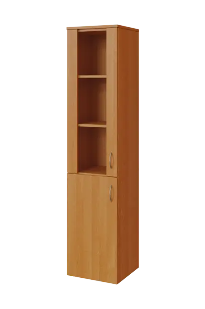 N 5 - 4DS kancelářská skříň, 1 dveře plné/1 dveře prosklené, 1800x400x400, levá, olše jatar